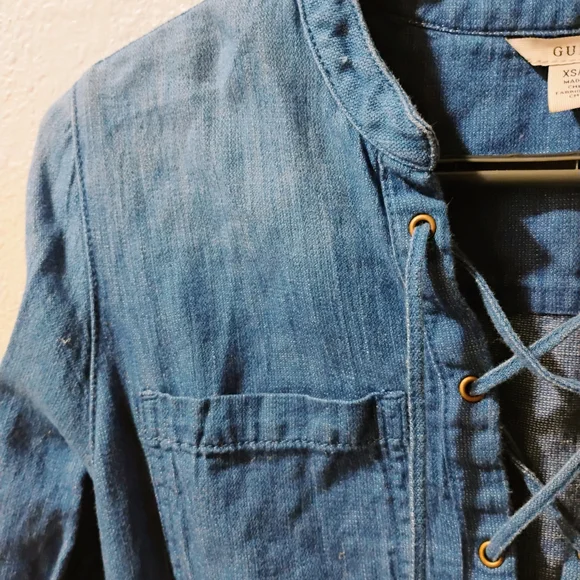 Guess Denim Long Sleeve Dress - Picture 6 of 7